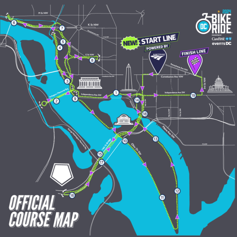 Course Map DC Bike Ride